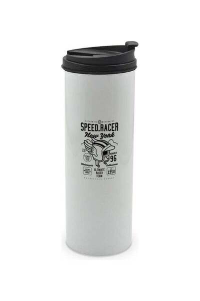 Lit Speed Race Printed Tumbler With Lid Multicolour 400ml