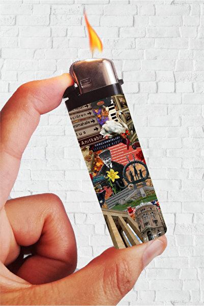 SARANG Çakmak - 1 - Kolaj Ankara Kaplamalı Klasik Çakmak