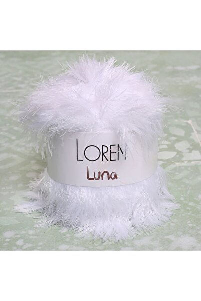 Loren Luna tavşan kaz tüyü örgü ipi