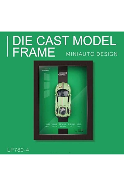 Aspire Books Green 3D Diecast Model Car Frame - Interactive Wall Decor with Openable Doors