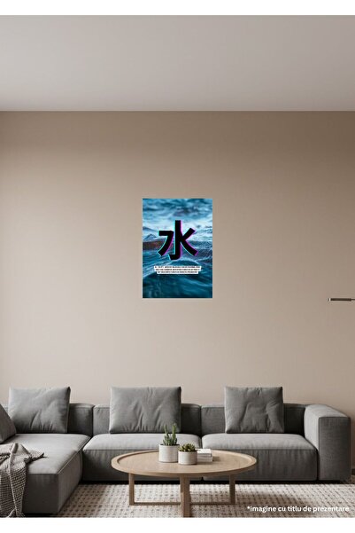 VreauPoster Poster A4 Kanji Apă Carton 250gr