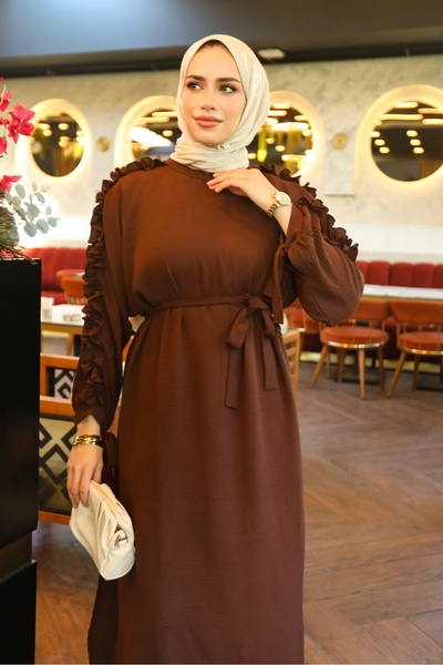 BURİSLA طقم ميلا المزدوج المكشكش