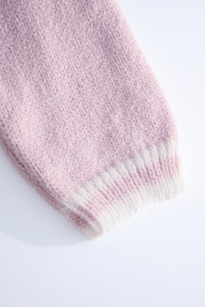 Bursa Trikomer Star Knit Patterned Stylish Side Buttoned High Neck Knitwear Soft Textured Baby Set