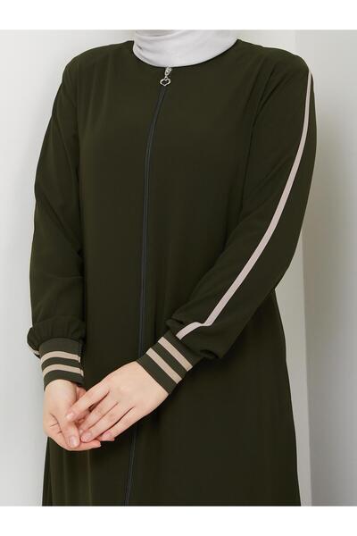 ESLEMNUR Casual Hajj and Umrah Ribbed Striped Ferace