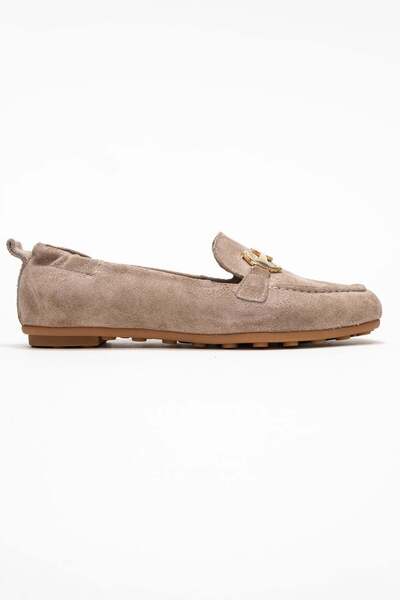 Zeynep Sıradağlı Presleigh Women's Leather Ballerinas Mink Suede