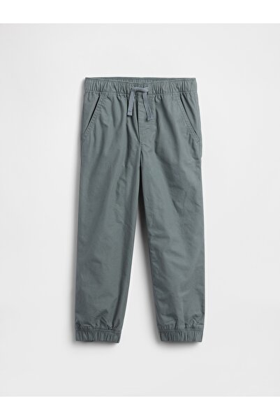 GAP Erkek Bebek Gri Pull-On Relaxed Poplin Jogger Eşofman Altı
