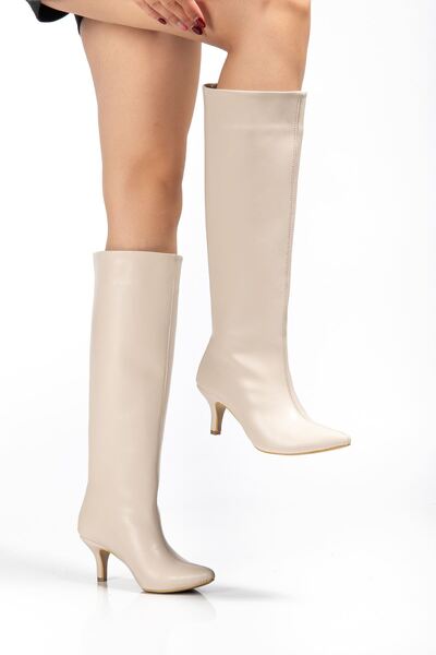 infon shoes creation Syt-2025 Beige Skin Casual Women's Boots