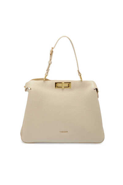 Tergan Bej Hakiki Deri Kadın El Çantası - S25K1BC80444-B19