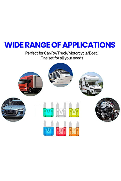 DEFAONS 120PCS Car Fuse Assortment for Vehicle Electrical Protection and Replacement Kit Set 120AMPS