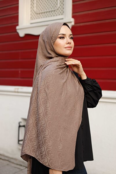 ipekistanbul Μαλακό ζακάρ σάλι - Σχέδιο σκακιέρας - Μόκα