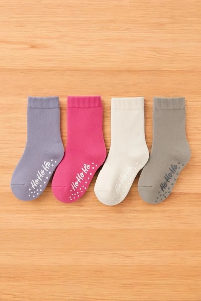 tibo 4 чифта дебели зимни чорапи с ABS противоплъзгащи подметки за момичета