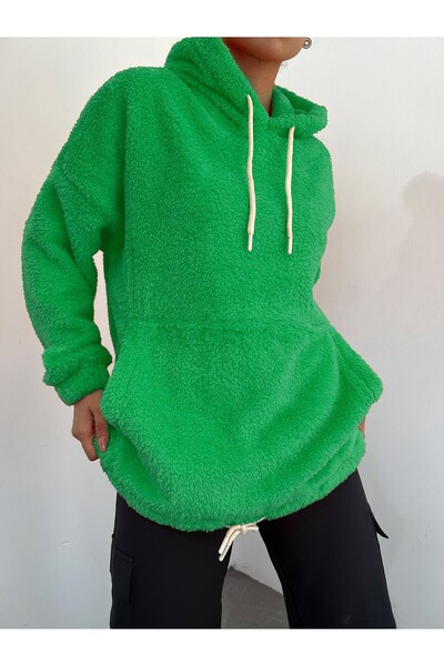 HİJABAYA Καγκουρό Pocket Hooded Lace Up Λούτρινος ιδρώτας