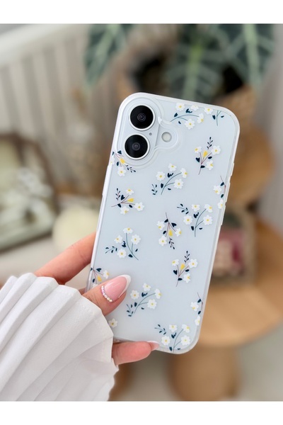 Go Aksesuar iPhone 17 Compatible Anti-Shock Matte Transparent Printed Silicone Case