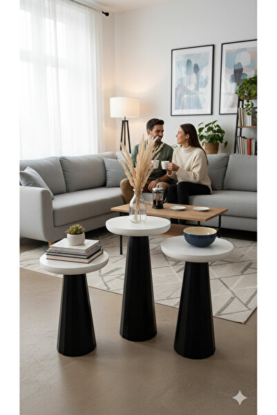 Home PRENSES AHŞAP SİYAH VE BEYAZ BOYALI VERNİKLİ MANTAR SEHPA,YAN SEHPA,ORTA...