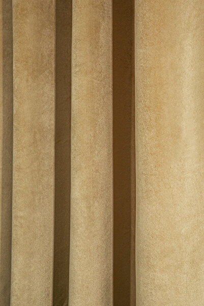 Premier Home Velvet Ring Background Curtain Gold 140X260