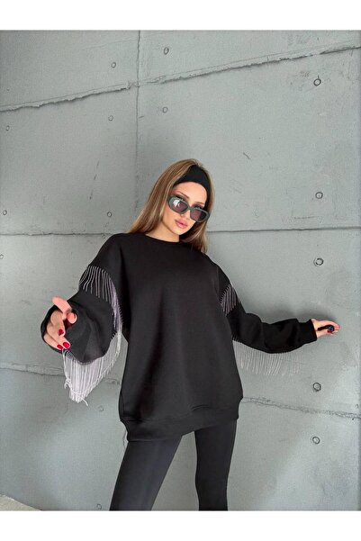 cemo Tasseled Long Sleeve Sweatshirt