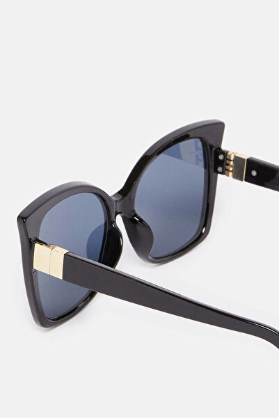 REDTAG Women Black Cat Eye Sunglasses