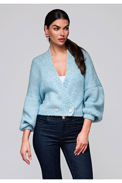 OMBRE Γυναικείο Πουλόβερ LW-SWCD-0105 - ανοιχτό μπλε