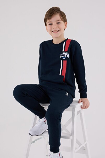 U.S. Polo Assn. Boys' Tracksuit Set Three Yarns Without Shardon