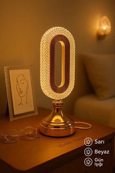 Vivido Home Kristal Led Gold Ozmo Masa Lambası
