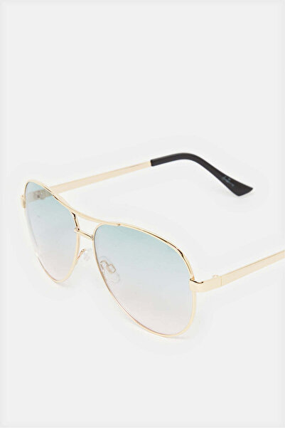 REDTAG Women Gold Aviator Sunglasses