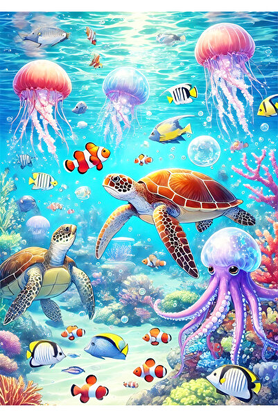 CA Games OKYANUS CANLILARI AHŞAP PUZZLE - 24 PARÇA