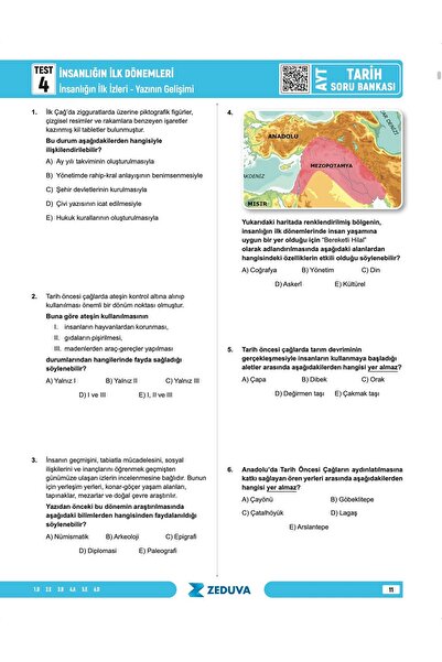 Zeduva Soner Ardıç AYT Tarih 1 Kitap 3 Kamp Soru Bankası