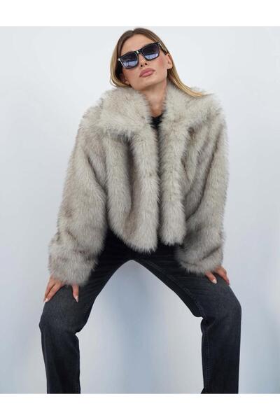 Rouge basıc Fur Coat