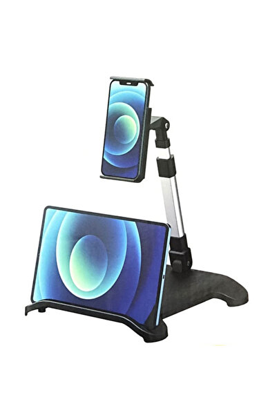 zola Universal dual tablet and phone holder,telescopic, adjustable height 22-30 cm, black