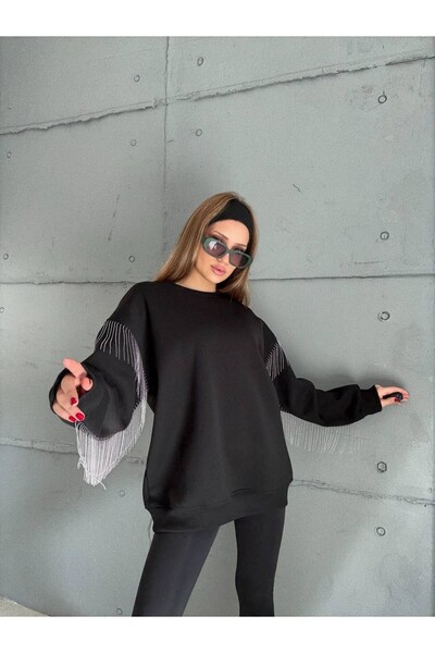 cemo Tasseled Long Sleeve Sweatshirt