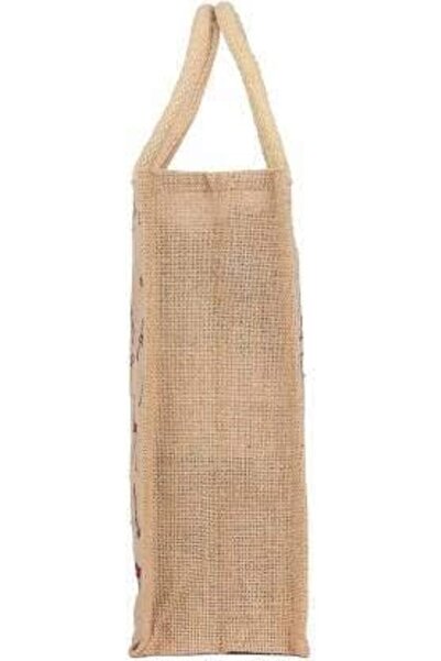 Generic Jute Tote Bag with Cartoon Eyes Design