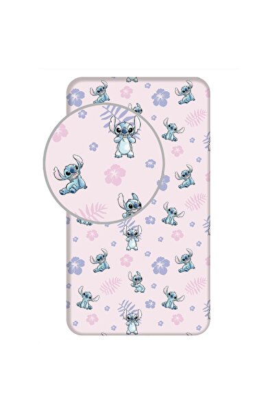 Disney Fitted sheet with elastic edges, multicolor, 100% cotton, 90 x 200 cm, Stitch