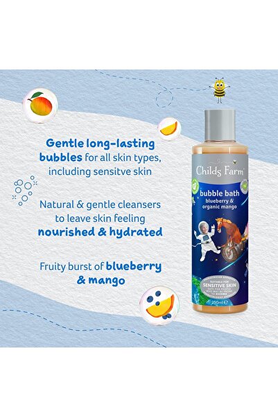 Childs Farm Bubble Bath, Blueberry & Mango, 250 ml