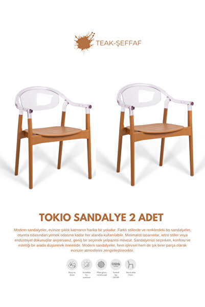 Daim Plastik Tokıo Lux Cafe & Restaurant Sandalyesi 2 li set