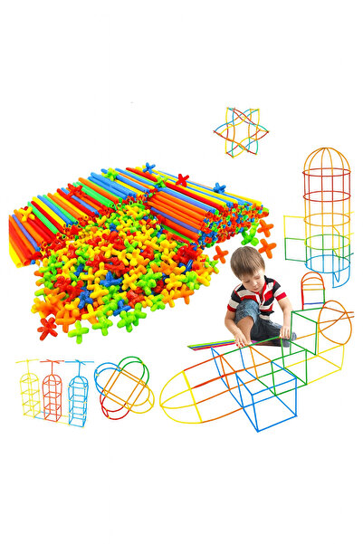 TrendMELO Eğitici Bambu Pipetler Hayal Gücü, Dikkat, El Becerisi, Zeka Geliştirici Çubuklar