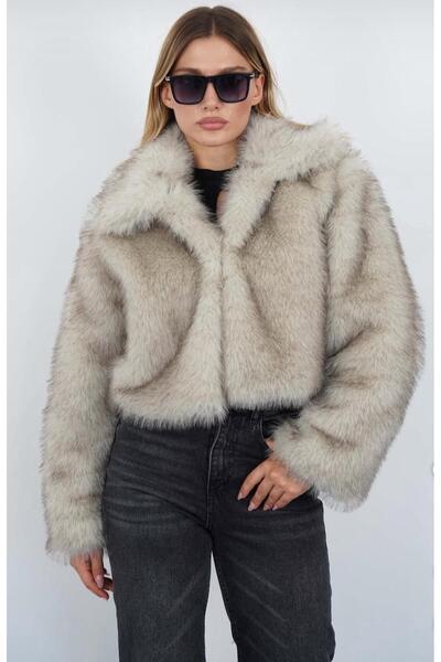 Rouge basıc Fur Coat
