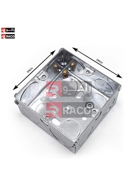 Raco صندوق كهربائي معدني صندوق GI صندوق عميق ذو ظهر معدني مجلفن (10، 3 × 3 × 9 × 47)