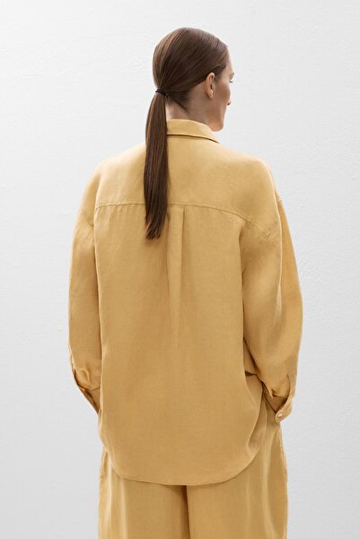 Oysho 100% linen relaxed shirt