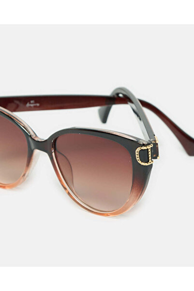 REDTAG Women Brown Cat Eye Sunglasses