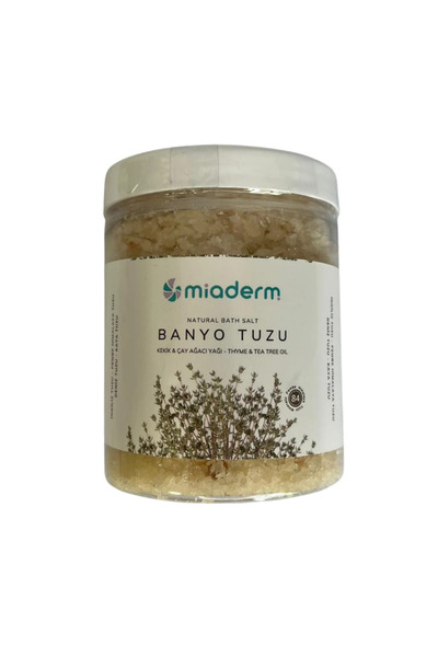 miaderm ملح الاستحمام الطبيعي بزيت الزعتر وزيت شجرة الشاي - تأثير منقي ومريح ...