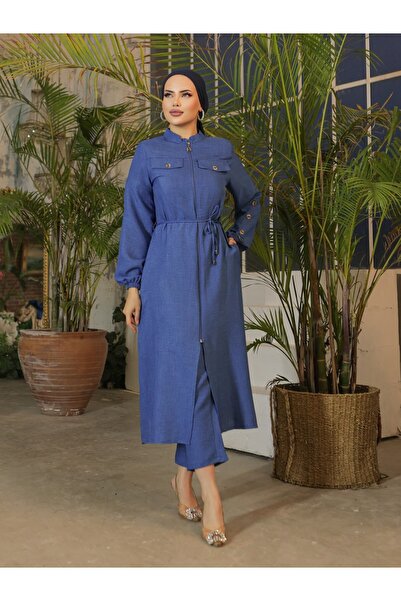 HİJABAYA Καπέλο με φερμουάρ και τσέπη στο καπάκι από λινό