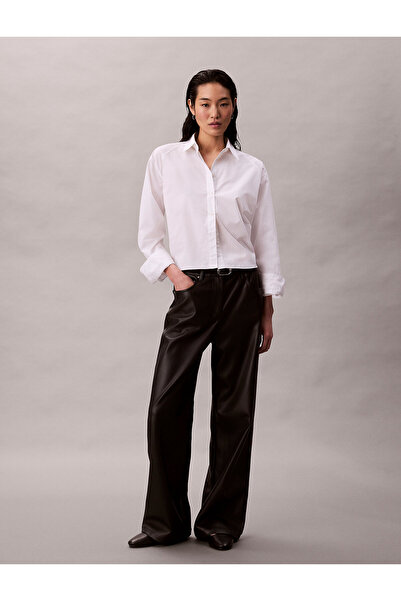 Calvin Klein Faux Leather 5-Pocket Trousers
