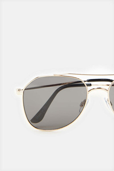 REDTAG Men Black Aviator Sunglasses