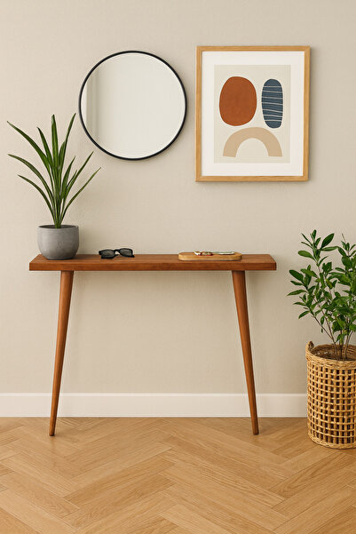 Trihome Masif Ahşap Minimal Modern Dresuar – El Yapımı, Premium Kalite Tamame...