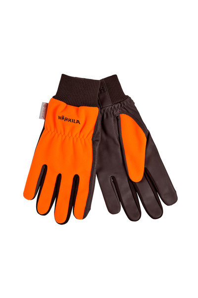Harkila Wildboar Pro Shooter Blaze WSP Gloves, Orange blaze/Brown