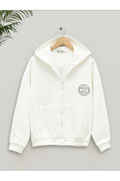 HİJABAYA Φούτερ με ελαστική μέση και κουκούλα με γράμματα