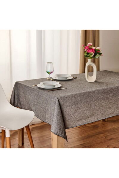 Evidea Soft Rustik Masa Örtüsü - Siyah - 140x200 cm