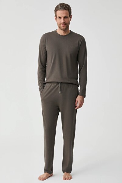 First Touch Cotton Circular Neck Long Sleeve Men's Pajama Set