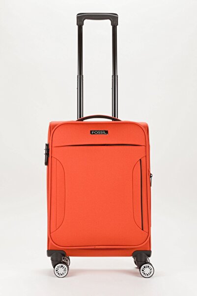 Fossil Unisex Turuncu Körüklü Kumaş Kabin Boy Valiz