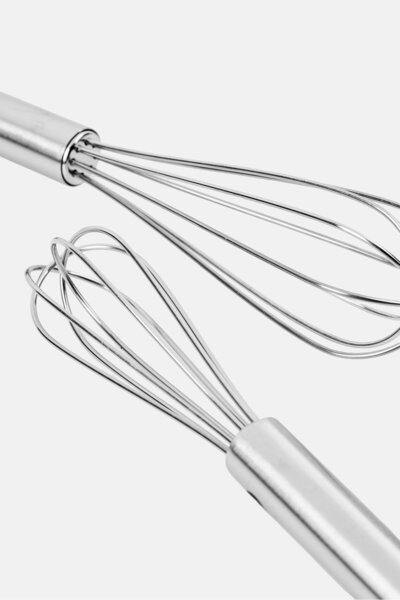 Babish 2 Pieces Stainless Steel Tiny Whisk Set, Silver